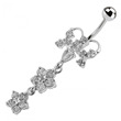 stříbrný piercing do pupíku