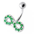 Stříbrný piercing do pupíku
