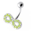 Stříbrný piercing do pupíku
