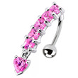 stříbrný piercing do pupíku