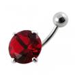 Stříbrný piercing do pupíku