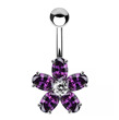 Stříbrný piercing do pupíku