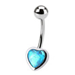 Stříbrný piercing do pupíku