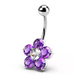Stříbrný piercing do pupíku