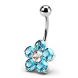 Stříbrný piercing do pupíku