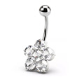 Stříbrný piercing do pupíku