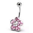 Stříbrný piercing do pupíku