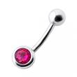 Stříbrný piercing do pupíku