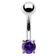 Stříbrný piercing do pupíku