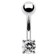 Stříbrný piercing do pupíku 