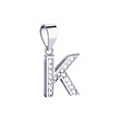 Stříbrný přívěšek písmeno iniciála K