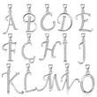 Stříbrný přívěšek písmeno iniciála
