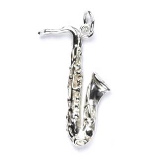 Stříbrný přívěšek - saxofon