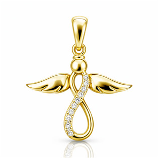 Stříbrný přívěšek andílek se zirkony