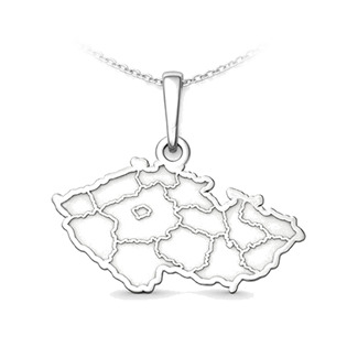 Stříbrný přívěsek Česká republika