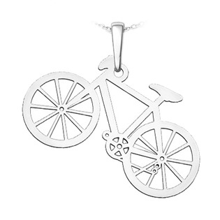 Stříbrný přívěsek cyklistické kolo