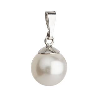 Stříbrný přívěsek dekorovaný perlou Crystals from Swarovski
