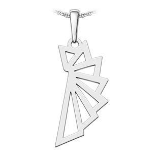 Stříbrný přívěsek geometrický paprsek