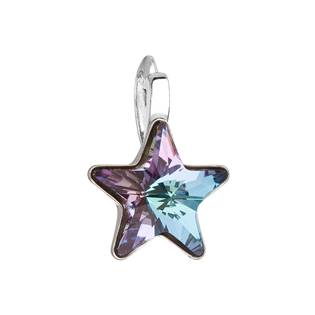 Stříbrný přívěšek hvězda s kamenem Crystals from Swarovski® Vitrail Light