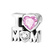 Stříbrný korálek na nármek stříbro 925 I love MOM