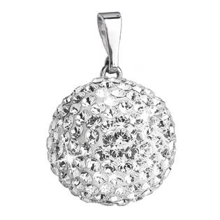 Stříbrný přívěšek koule s krystaly Crystals from Swarovski®, Crystal