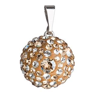 Stříbrný přívěšek koule s krystaly Crystals from Swarovski®, Gold