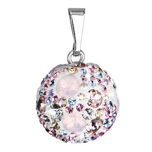 Stříbrný přívěšek koule s krystaly Crystals from Swarovski® MAGIC ROSE