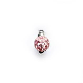 Stříbrný přívěšek kulička s kamínky, barva: ROSE