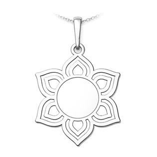 Stříbrný přívěsek květ