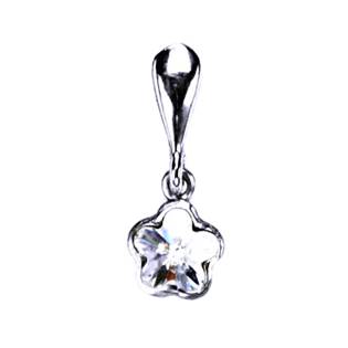 Stříbrný přívěšek kytička, Crystals from SWAROVSKI® Crystal