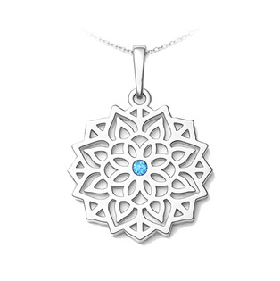 Stříbrný přívěsek mandala