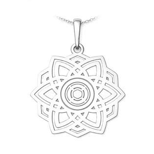 Stříbrný přívěsek mandala