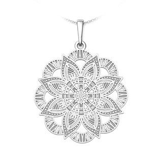 Stříbrný přívěsek mandala