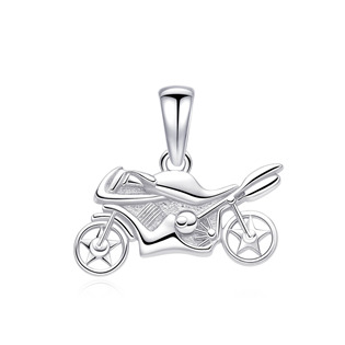 Stříbrný přívěšek motorka