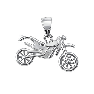 Stříbrný přívěšek motorka