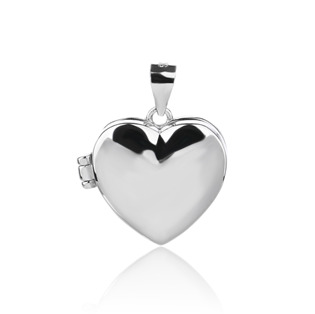 Stříbrný přívěšek otevírací - medajlon srdce