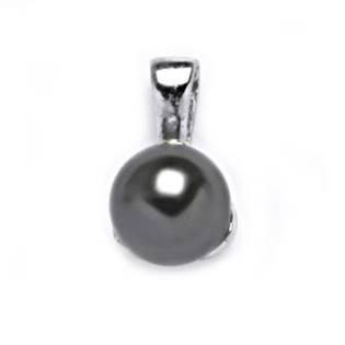 Stříbrný přívěšek perla 8mm Crystals from Swarovski® Gray