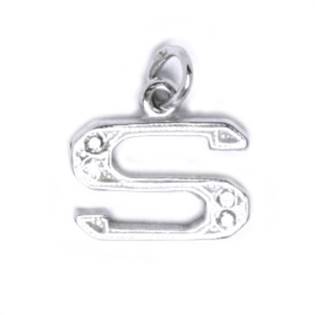 Stříbrný přívěšek písmeno se zirkony - iniciála S
