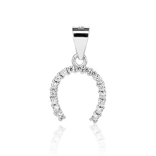 Stříbrný přívěsek podkova