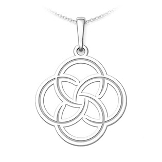 Stříbrný přívěsek propletené kruhy