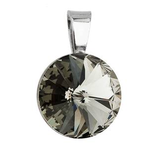 Stříbrný přívěšek rivoli Crystals from Swarovski® Black Diamond