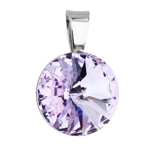 Stříbrný přívěšek rivoli Crystals from Swarovski® Violet