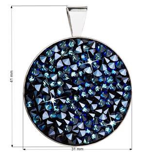Stříbrný přívěšek ROCKS Crystals from Swarovski® Bermuda Blue