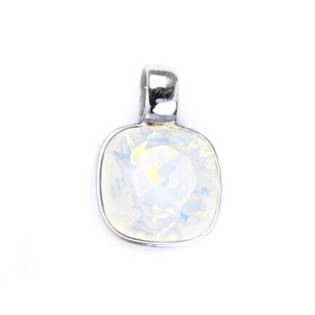 Stříbrný přívěšek s kamenem Crystals from SWAROVSKI®, barva: WHITE OPAL