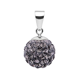 Stříbrný přívěšek s krystaly Crystals from Swarovski® Black Diamond