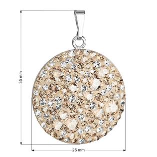 Stříbrný přívěšek s krystaly Crystals from Swarovski® Gold