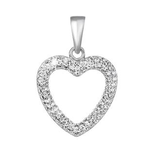 Stříbrný přívěsek s krystaly Swarovski srdce
