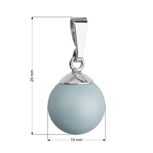 Stříbrný přívěsek s modrou pastelovou perlou Crystals from Swarovski®
