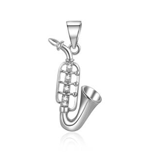 Stříbrný přívěšek saxofon