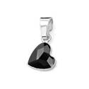 Stříbrný přívěšek se srdcem Crystals from Swarovski® Jet Black